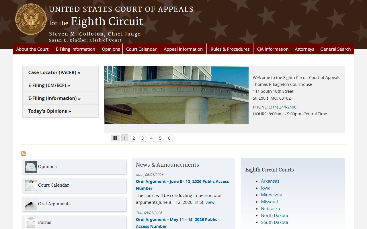 Pope County District Court Eighth Circuit Court of Appeals