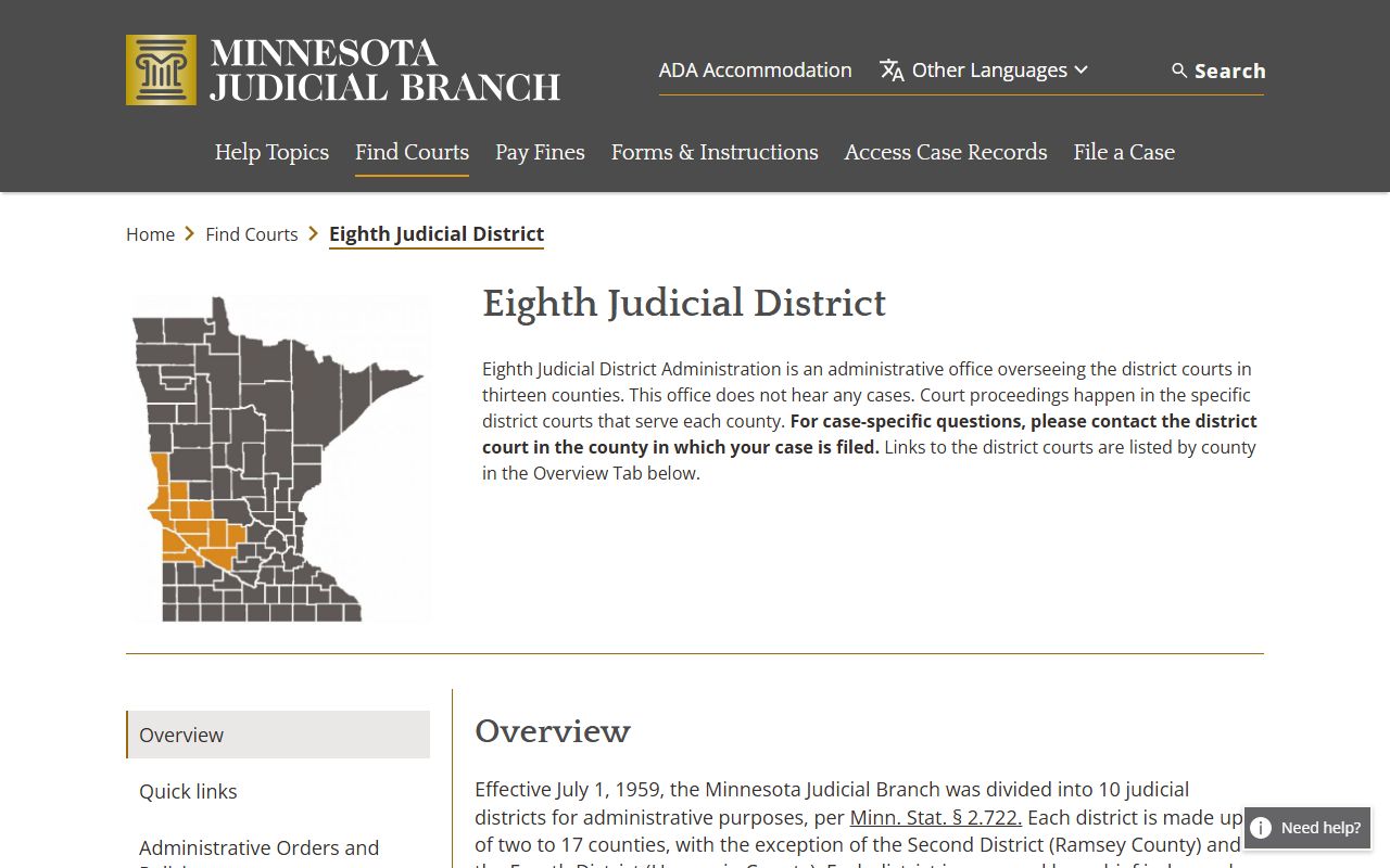 Pope County court records Eighth Judicial District page