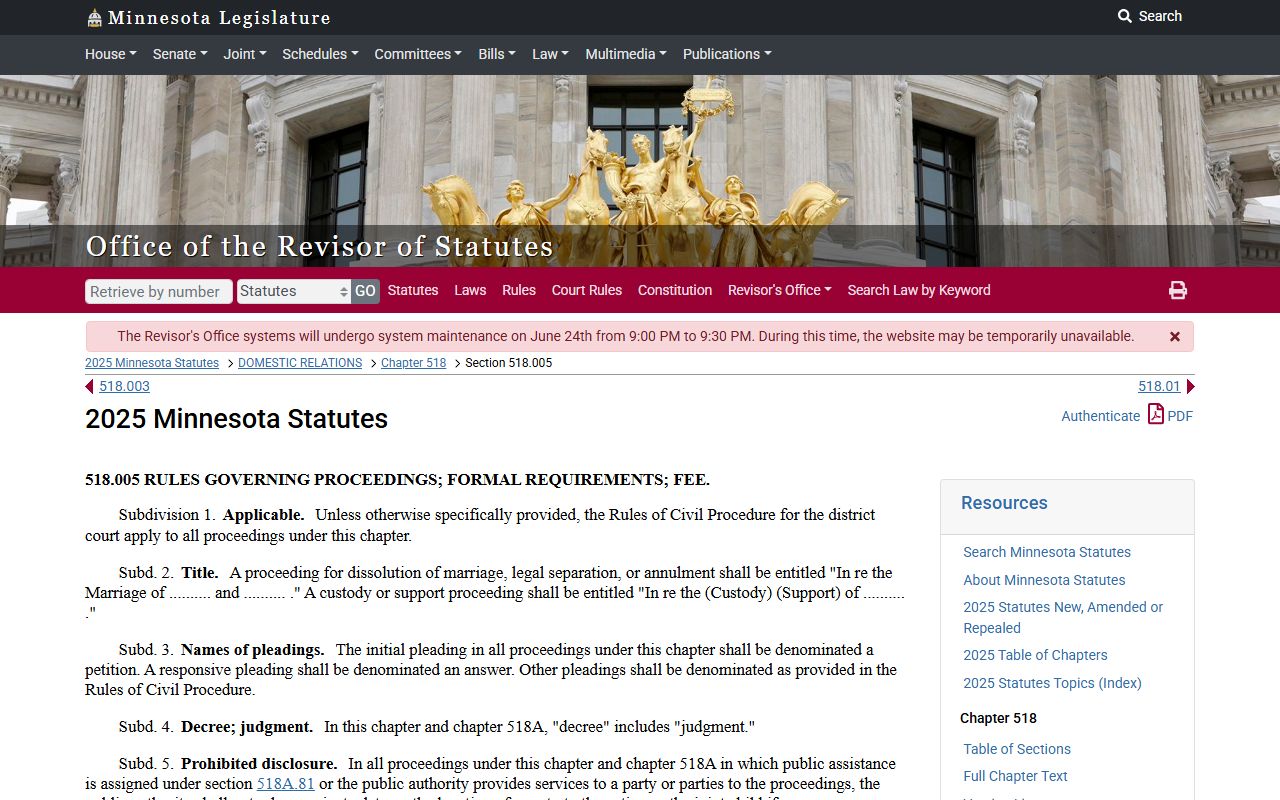 Pope County probate records Minnesota dissolution statute
